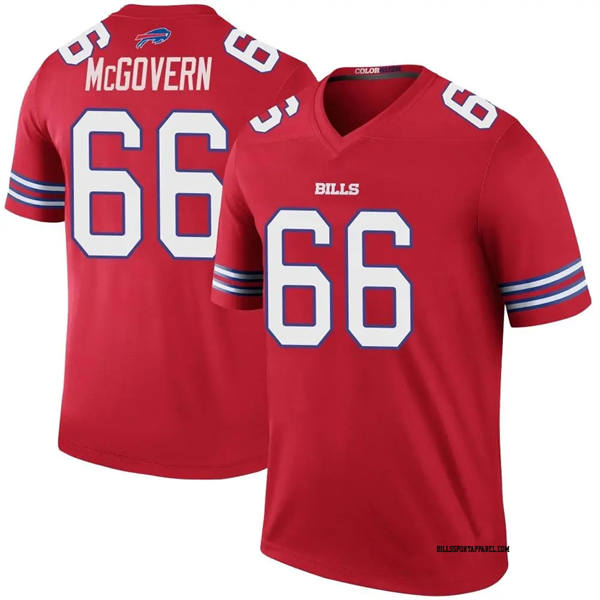 Mens Buffalo Bills #66 Connor McGovern Nike Red Alternate Vapor Limited Jersey