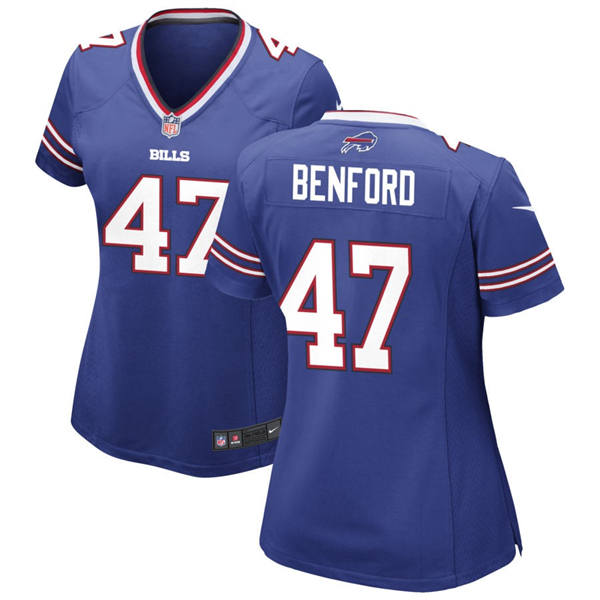 Womens Buffalo Bills #47 Christian Benford Nike Royal Team Color Limited Player Jersey