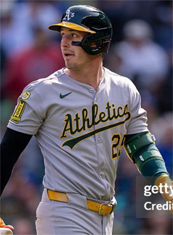 Mens Athletics #25 Brent Rooker Nike 2025 Gray Road Limited Jersey