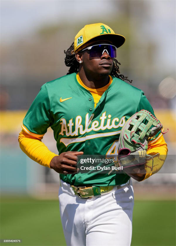 Men's Athletics #4 Lawrence Butler Nike 2025 Green Alternate Spring Limited Jersey