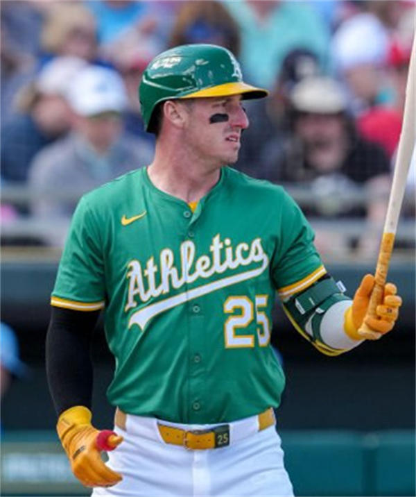 Mens Athletics #25 Brent Rooker Nike 2025 Green Alternate Spring Limited Jersey