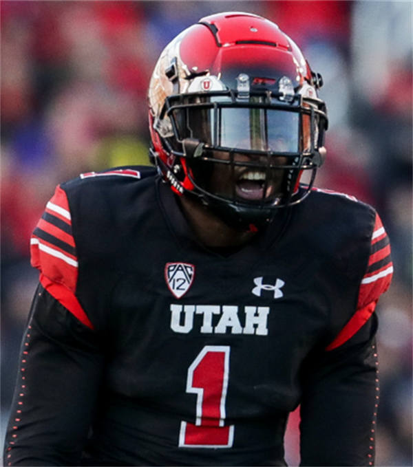 Mens Youth Utah Utes #1 Jaylon Johnson  2019 PAC12 Black College Football Game Jersey