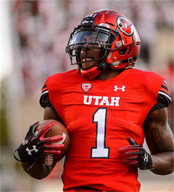 Mens Youth Utah Utes #1 Jaylon Johnson  2019 PAC12 Red College Football Game Jersey