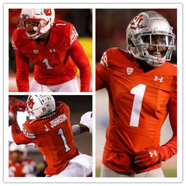 Mens Youth Utah Utes #1 Jaylon Johnson 2019 PAC12 Red Retro College Football Game Jersey