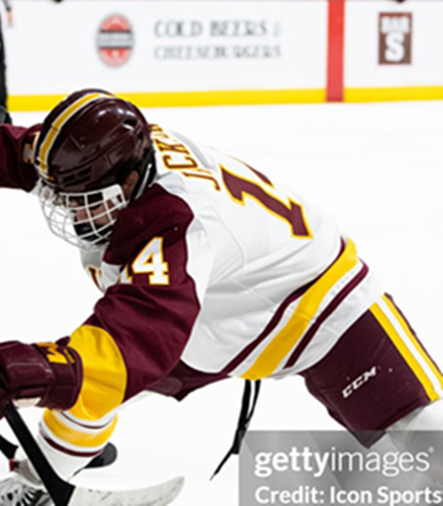 Mens Youth Arizona State Sun Devils #14 Ty Jackson White With Maroon Shoulder College Hockey Game Jersey