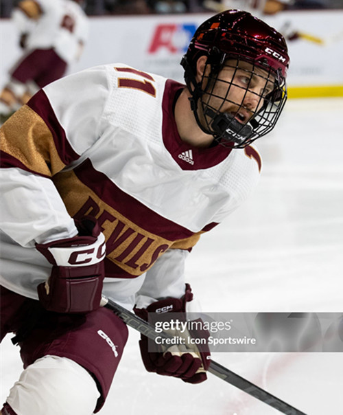 Mens Youth Arizona State Sun Devils #11 Benji Eckerle White Devils College Hockey Game Jersey