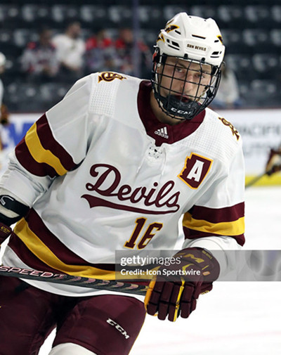Mens Youth Arizona State Sun Devils #16 Ethan Szmagaj 2025 White College Hockey Game Jersey