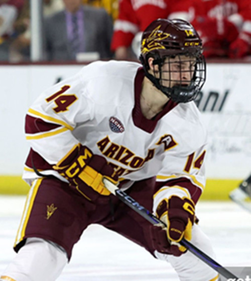 Mens Youth Arizona State Sun Devils #14 Ty Jackson 2025 White College Hockey Game Jersey