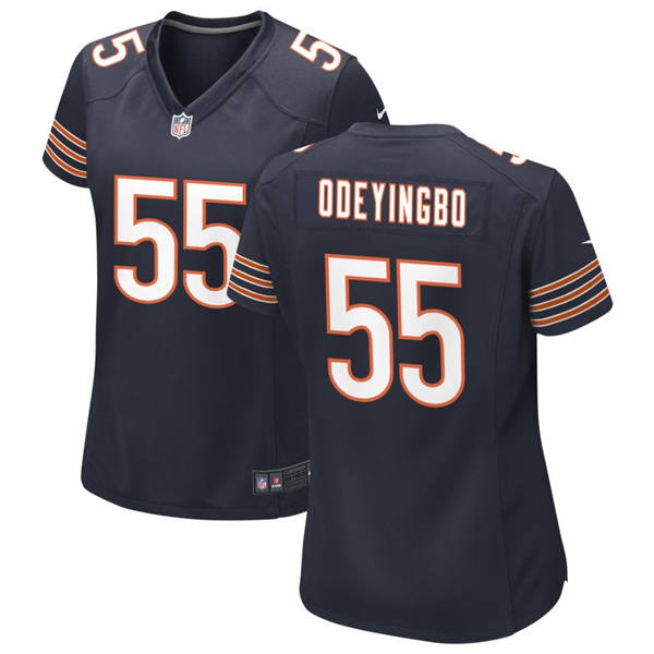 Womens Chicago Bears #55 Dayo Odeyingbo Nike Navy Limited Jersey