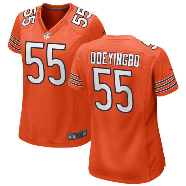 Womens Chicago Bears #55 Dayo Odeyingbo Nike Orange Limited Jersey