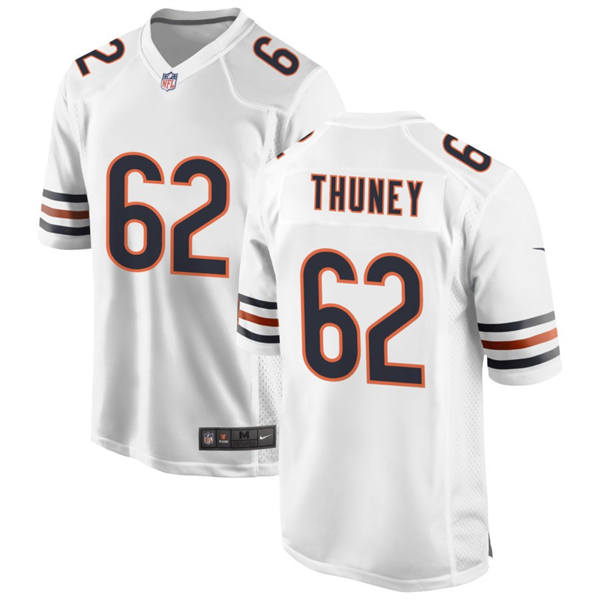 Mens Chicago Bears #62 Joe Thuney Nike White Vapor Untouchable Limited Jersey