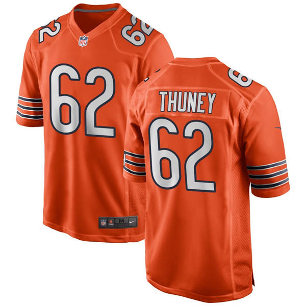 Mens Chicago Bears #62 Joe Thuney Nike Orange Alternate Untouchable Limited Jersey