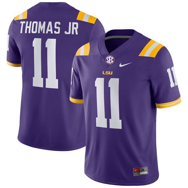 Mens Youth LSU Tigers #11 Brian Thomas Jr. Purple F.U.S.E. Limited  College Football Game Jersey