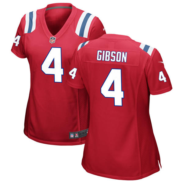 Womens New England Patriots #4 Antonio Gibson Nike Red Alternate Limited Jersey