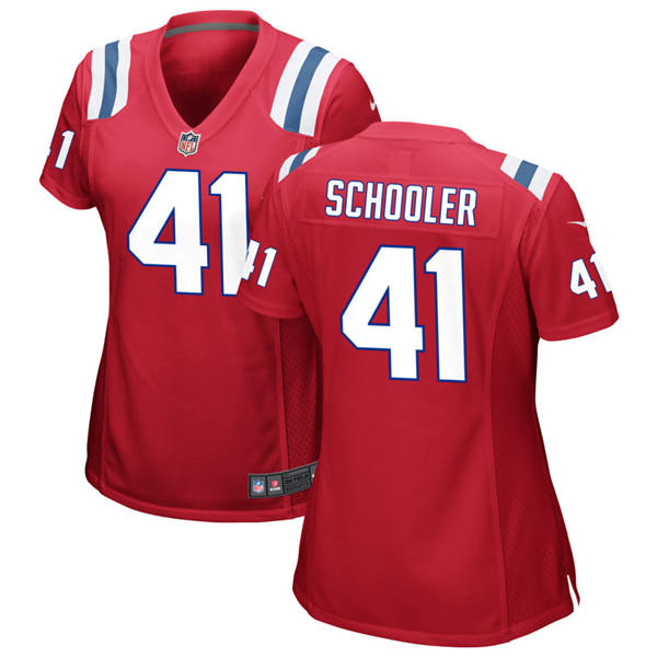 Womens New England Patriots #41 Brenden Schooler Nike Red Alternate Limited Jersey