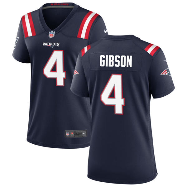 Womens New England Patriots #4 Antonio Gibson Nike Navy Limited Jersey