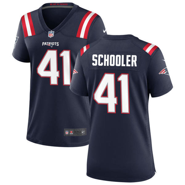 Womens New England Patriots #41 Brenden Schooler Nike Navy Limited Jersey