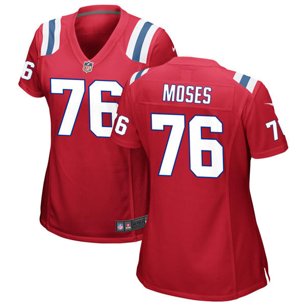 Womens New England Patriots #76 Morgan Moses Nike Red Alternate Limited Jersey