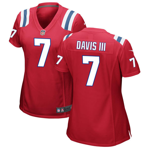 Womens New England Patriots #7 Carlton Davis III Nike Red Alternate Limited Jersey