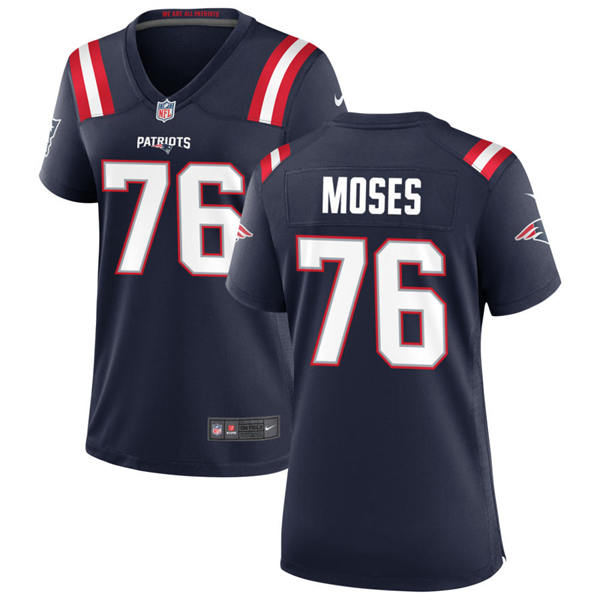 Womens New England Patriots #76 Morgan Moses Nike Navy Limited Jersey