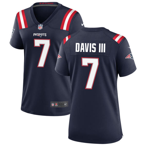 Womens New England Patriots #7 Carlton Davis III Nike Navy Limited Jersey