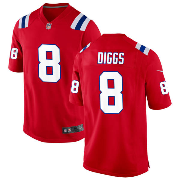 Youth New England Patriots #8 Stefon Diggs Nike Red Alternate Vapor Limited Jersey