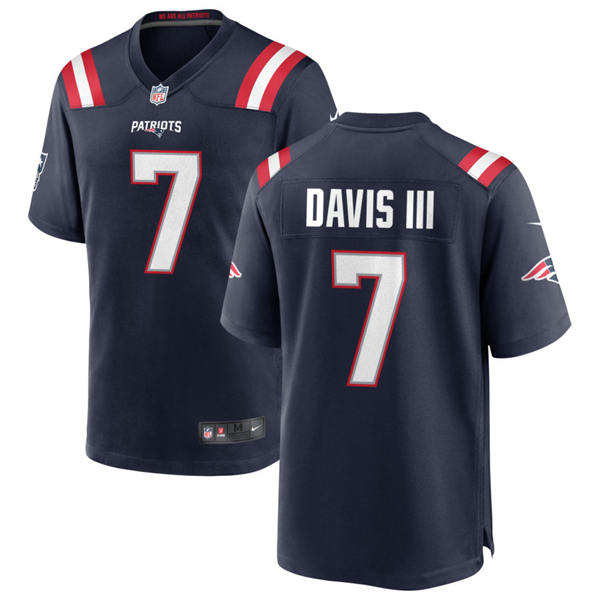 Youth New England Patriots #7 Carlton Davis III Nike Navy Limited Jersey