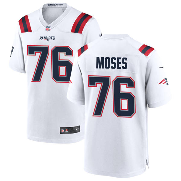 Youth New England Patriots #76 Morgan Moses Nike White Limited Jersey