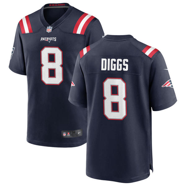 Youth New England Patriots #8 Stefon Diggs Nike Navy Limited Jersey