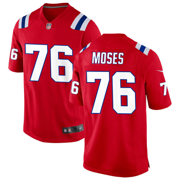 Youth New England Patriots #76 Morgan Moses Nike Red Alternate Vapor Limited Jersey