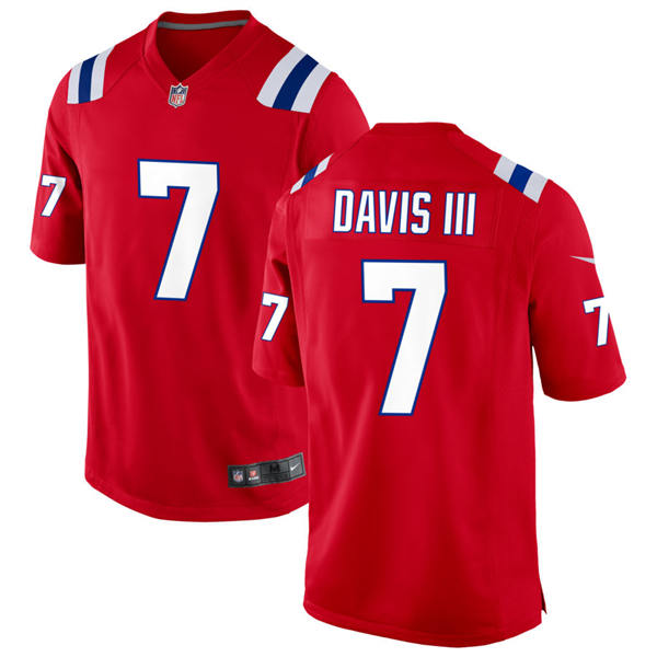 Youth New England Patriots #7 Carlton Davis III Nike Red Alternate Vapor Limited Jersey