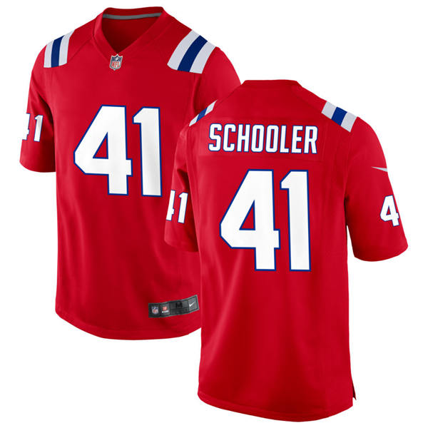 Youth New England Patriots #41 Brenden Schooler Nike Red Alternate Vapor Limited Jersey