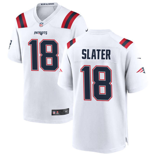 Mens New England Patriots Retired Player #18 Matthew Slater Nike White Vapor F.U.S.E. Limited Jersey
