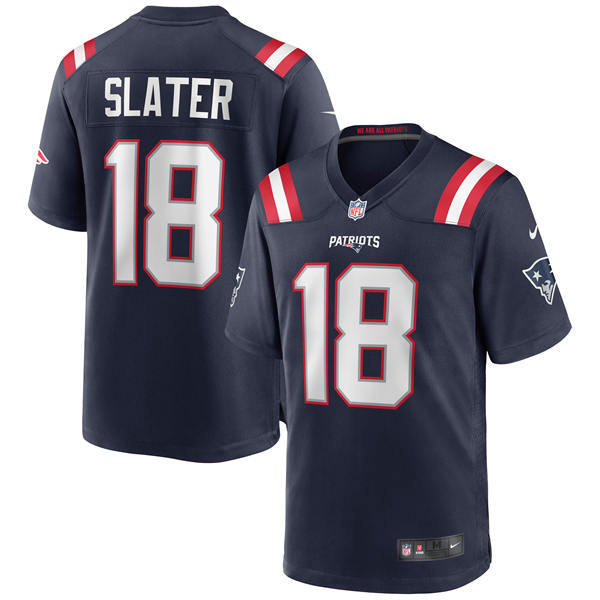 Mens New England Patriots Retired Player #18 Matthew Slater Nike Navy Vapor F.U.S.E. Limited Jersey