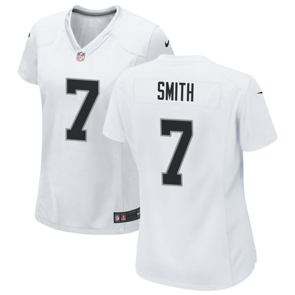 Women's Las Vegas Raiders #7 Geno Smith Nike White Limited Player Jersey