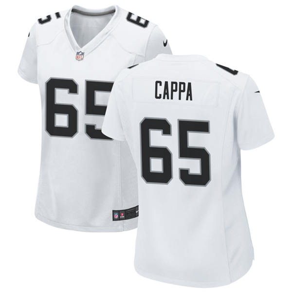 Women's Las Vegas Raiders #65 Alex Cappa Nike White Limited Player Jersey