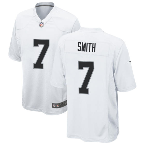 Youth Las Vegas Raiders #7 Geno Smith Nike White Limited Player Jersey