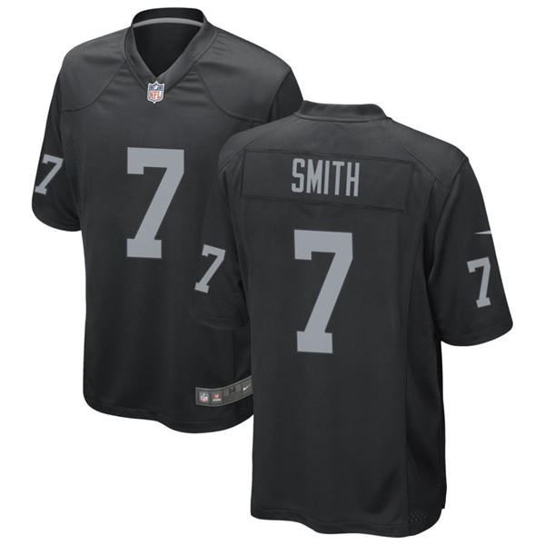 Youth Las Vegas Raiders #7 Geno Smith Nike Black Limited Player Jersey
