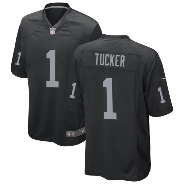 Youth Las Vegas Raiders #1 Tre Tucker Nike Black Limited Player Jersey