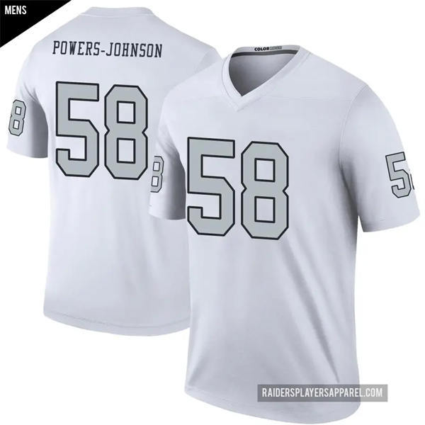 Youth Las Vegas Raiders #58 Jackson Powers-Johnson Nike White Color Rush Limited Jersey