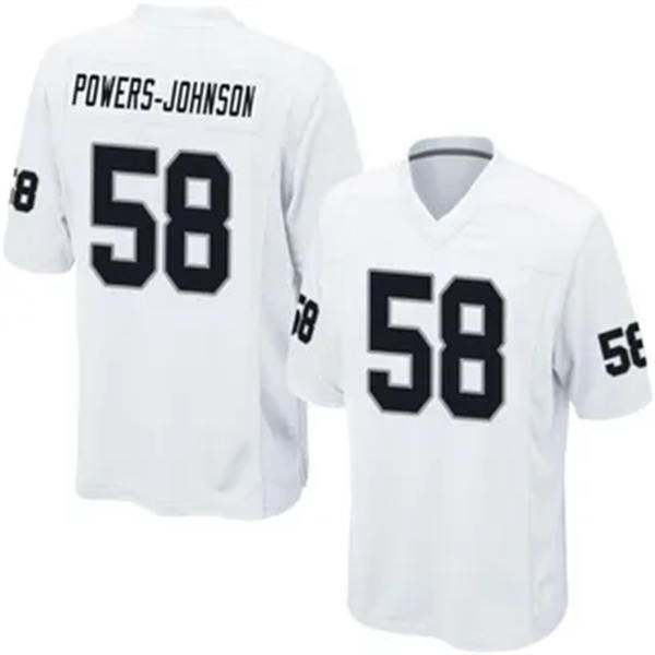 Youth Las Vegas Raiders #58 Jackson Powers-Johnson Nike White Limited Player Jersey