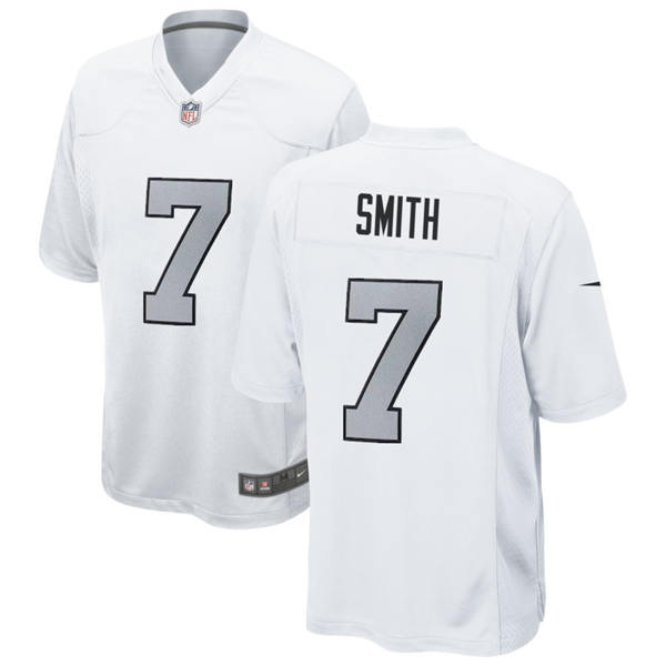 Youth Las Vegas Raiders #7 Geno Smith Nike White Color Rush Limited Jersey