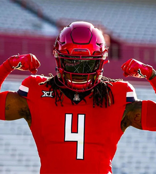 Mens Youth Arizona Wildcats #4 Kris Hutson Nike 2024 XII Red Football Game Jersey