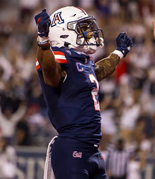 Mens Youth Arizona Wildcats #2 Treydan Stukes Nike 2024 XII Navy Football Game Jersey