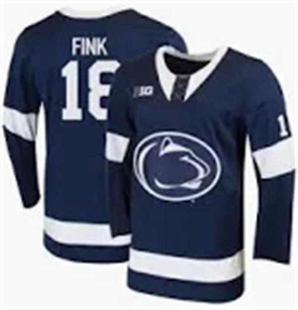 Mens Youth Penn State Nittany Lions #18 Aiden Fink 2025 Navy Hockey Jersey