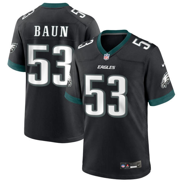 Mens Philadelphia Eagles #53 Zack Baun Nike Black Alternate F.U.S.E. Vapor Limited Jersey
