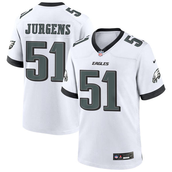 Mens Philadelphia Eagles #51 Cam Jurgens Nike White F.U.S.E. Vapor Limited Jersey