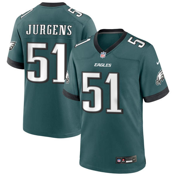 Mens Philadelphia Eagles #51 Cam Jurgens Nike Midnight Green F.U.S.E. Vapor Limited Jersey