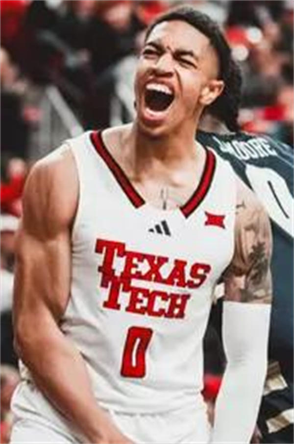 Mens Youth Texas Tech Red Raiders #0 Chance McMillian 2025 White College Basketball Game Jersey