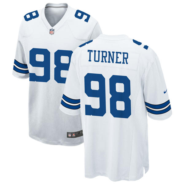 Mens Dallas Cowboys #98 Payton Turner Nike White Vapor F.U.S.E. Limited Jersey